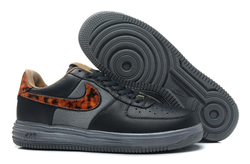 Nike Air Force 1 Low Black Grey Brown Sneaker